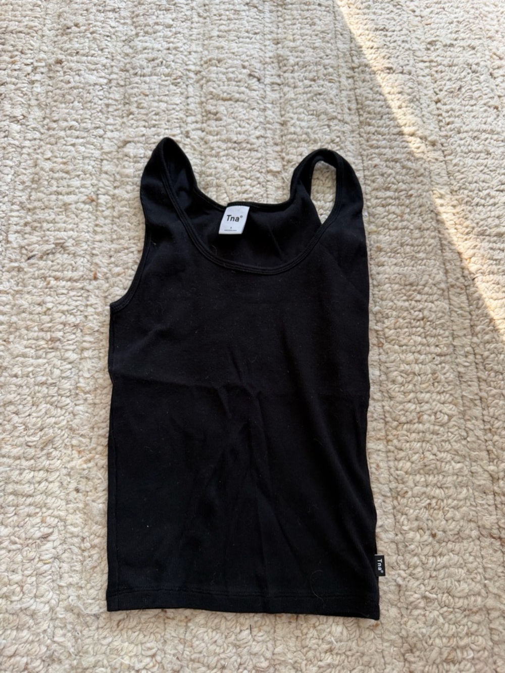 Aritzia Black Ribbed Tank Top